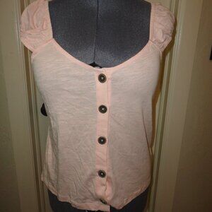 SANCTUARY Peach Button Down Sleeveless Tank Top Size M NWT!!!